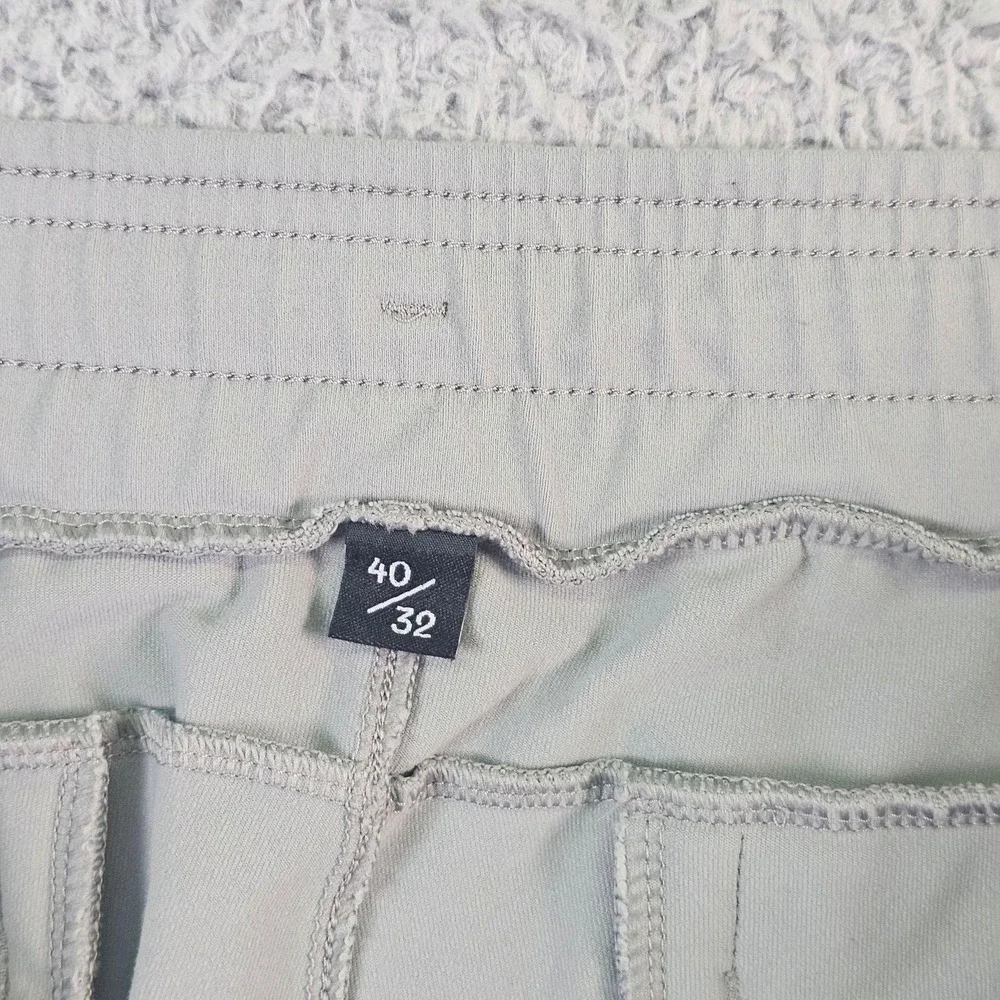 Public Rec Pants Mens 40x32 Gray Stretch Jogger Elastic Waist Zip Pocket Travel